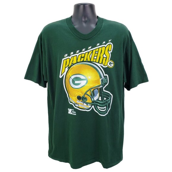 Green Bay Packers T-shirt Vintage 90s Men's XL Single Stitch USA Made Pro Player - Picture 2 of 7